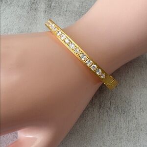 FREIDA ROTHMAN MIDNIGHT21 CRYSTAL BANGLE BRACELET